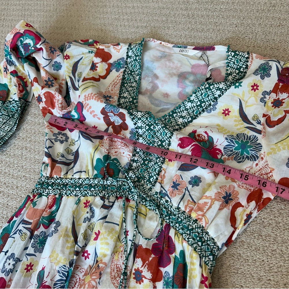 Kaktus Floral Beaded Trim Dress - Picture 8 of 13